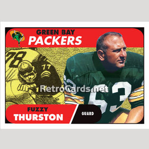 1968T Fuzzy Thurston Green Bay Packers