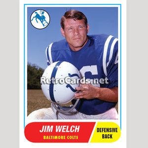 1968T Jim Welch Baltimore Colts