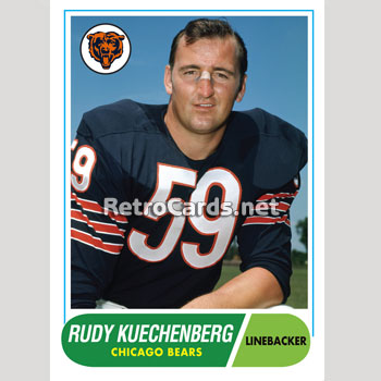 1969 Topps Regular (Football) Card# 117 Rudy Kuechenberg of the Chicago  Bears VGX Condition at 's Sports Collectibles Store