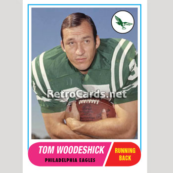 1968T Tom Woodeshick Philadelphia Eagles – RetroCards