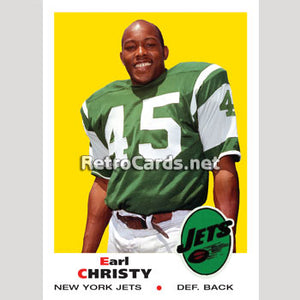 1969T Earl Christy New York Jets