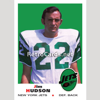 1968 Topps Jim Hudson  American football league, New york jets, Football  league