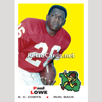 1969T Paul Lowe Kansas City Chiefs – RetroCards