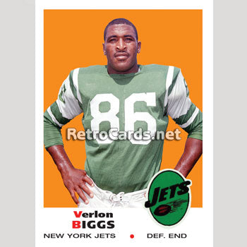 1966 Topps Football Card #90: Verlon Biggs