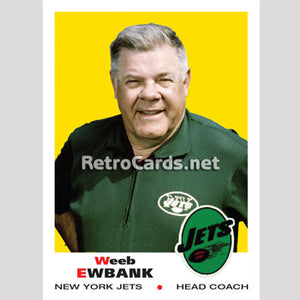1969T Weeb Ewbanks New York Jets