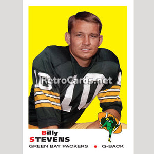 1969T Billy Stevens Green Bay Packers