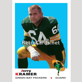 Color Photo Jerry Kramer 1969T Jerry Kramer Green Bay Packers – RetroCards