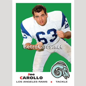 1969T Joe Carollo Los Angeles Rams