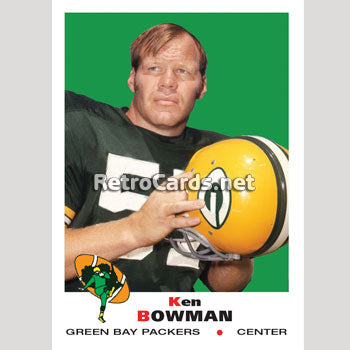 1969T Ken Bowman Green Bay Packers – RetroCards