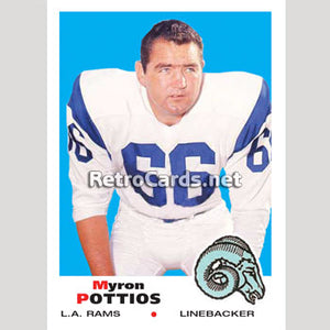 1969T Myron Pottios Los Angeles Rams