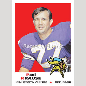 1969T Paul Krause Minnesota Vikings