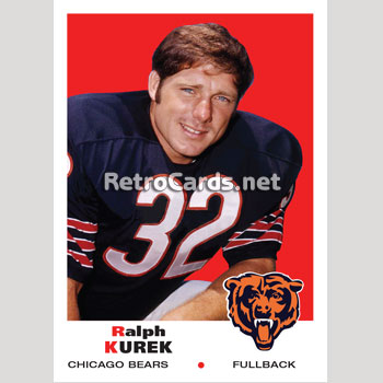 1969 Chicago Bears - Rothschild's - NFL - Ralph Kurek Autograph - PSA/DNA.