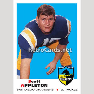 1969T Scott Appleton San Diego Chargers