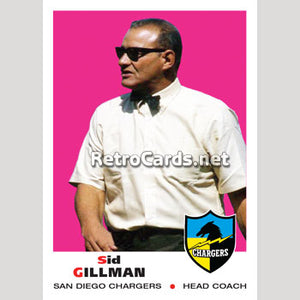 1969T Sid Gillman San Diego Chargers
