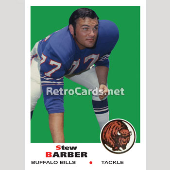 1969 Topps # 242 Stew Barber Buffalo Bills (Football Card) EX/MT Bills