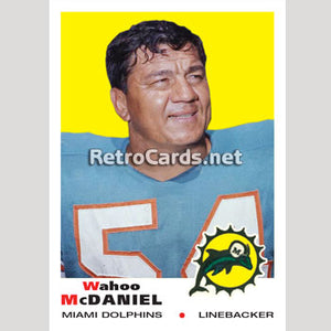 1969T Wahoo McDaniel Miami Dolphins