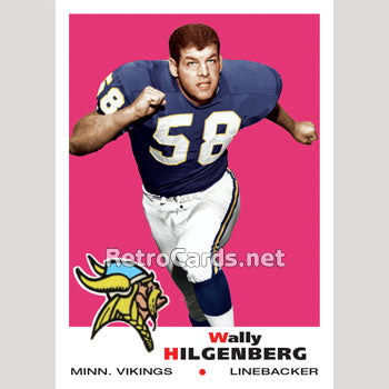 1969T Wally Hilgenberg Minnesota Vikings – RetroCards