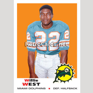 1969T Willie West Miami Dolphins