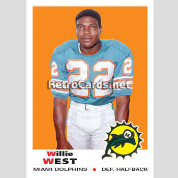 1969T Willie West Miami Dolphins