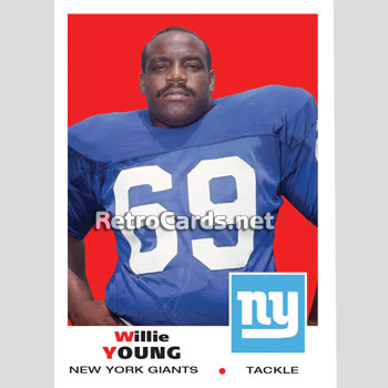 1969T Willie Young New York Giants – RetroCards