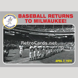 1970T Opening Day Milwaukee Brewers