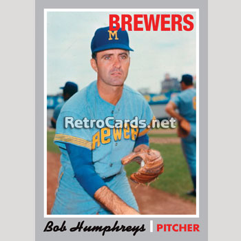 1971 Topps Bob Humphreys . Milwaukee Brewers #236