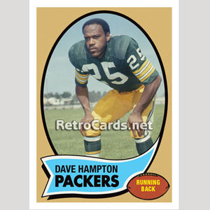 1970T Dave Hampton Green Bay Packers