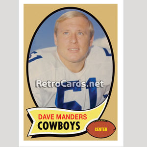 1970T Dave Manders Dallas Cowboys