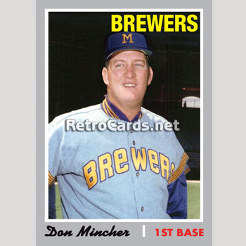 1970T Milwaukee Brewers RetroCards Set • Series 1