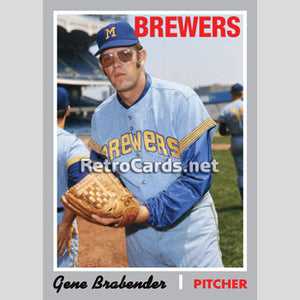 1970T Gene Brabender Milwaukee Brewers