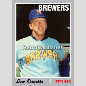 1970T Lew Krausse Milwaukee Brewers