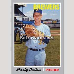 1970T Marty Pattin Milwaukee Brewers