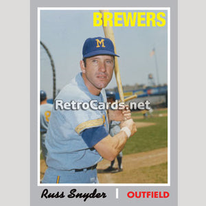 1970T Russ Snyder Milwaukee Brewers