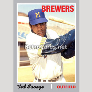 1970T Ted Savage Milwaukee Brewers