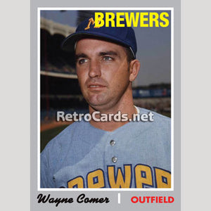 1970T Wayne Comer Milwaukee Brewers