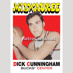 1971-72T Dick Cunningham Milwaukee Bucks