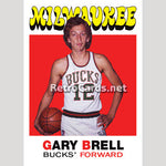 1971-72T Gary Brell Milwaukee Bucks
