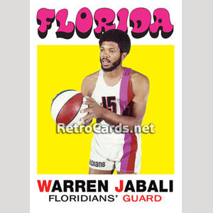 1971-72T Warren Jabali Miami Floridians