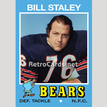 1971T Bill Staley Chicago Bears – RetroCards