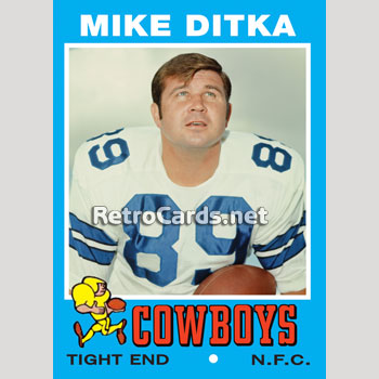 MIKE DITKA  Dallas Cowboys 1971 Wilson Throwback NFL Football Jersey