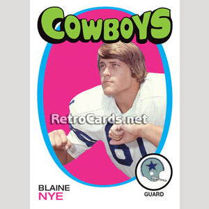 1971T NHL Blaine Nye Dallas Cowboys