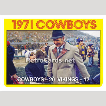 1972T Dallas Cowboys Beat Vikings