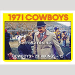 1972T Dallas Cowboys Beat Vikings