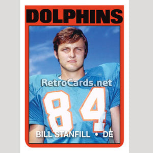 1972T Bill Stanfill Miami Dolphins