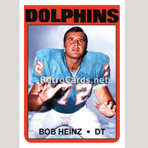 1972T Bob Heinz Miami Dolphins