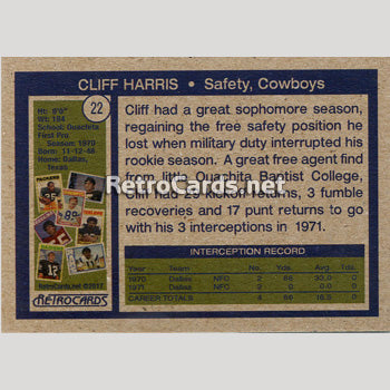 1962F Dallas Cowboys RetroCards Set