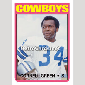 1972T Cornell Green Dallas Cowboys
