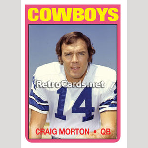1972T Craig Morton Dallas Cowboys
