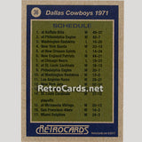 1972T Dallas Cowboys Team back
