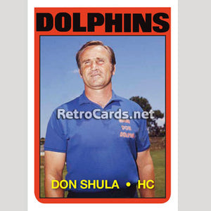 1972T Don Shula Miami Dolphins